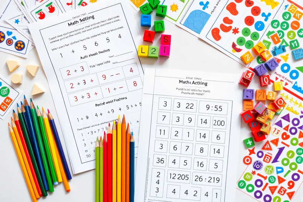 easy pre k math worksheets — Easy Pre K Math Worksheets (the finished result)