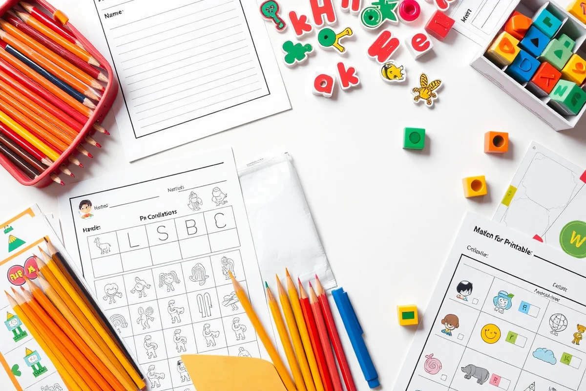 free pre k printables worksheet — Free Pre K Printables Worksheet (the finished result)