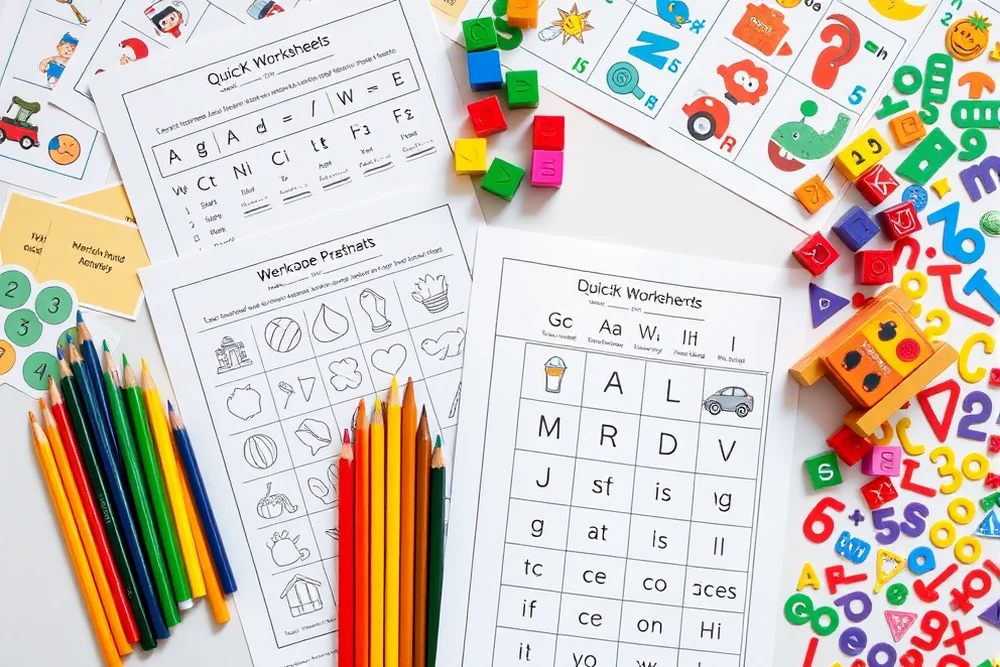 quick pre k worksheets — Quick Pre K Worksheets (the finished result)