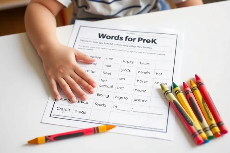 words for pre k for beginners — Words For Pre K For Beginners (step by step)