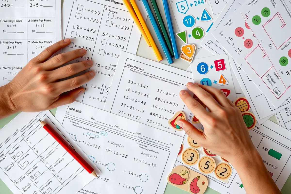 math worksheets printable — Math Worksheets Printable (the finished result)