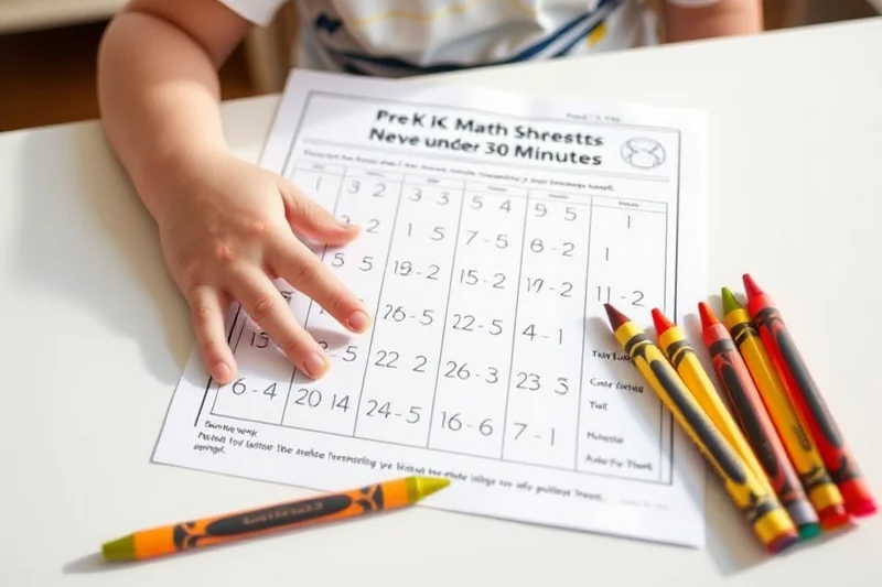 pre k math worksheets under 30 minutes — Pre K Math Worksheets Under 30 Minutes (step by step)